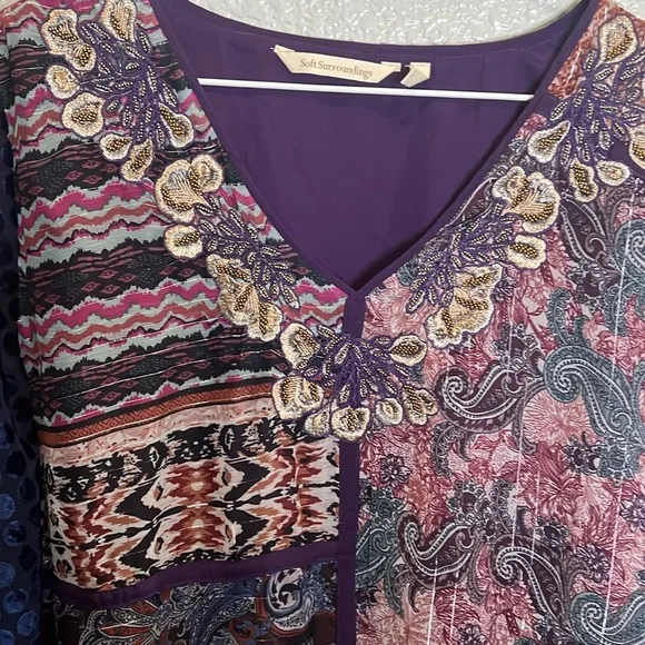 Soft Surroundings size large purple/blue tunic - Picture 5 of 6